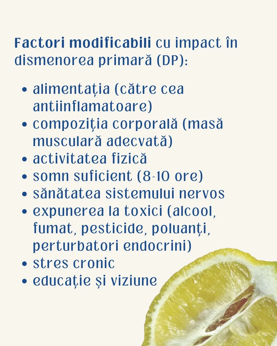Factori modificabili cu impact în