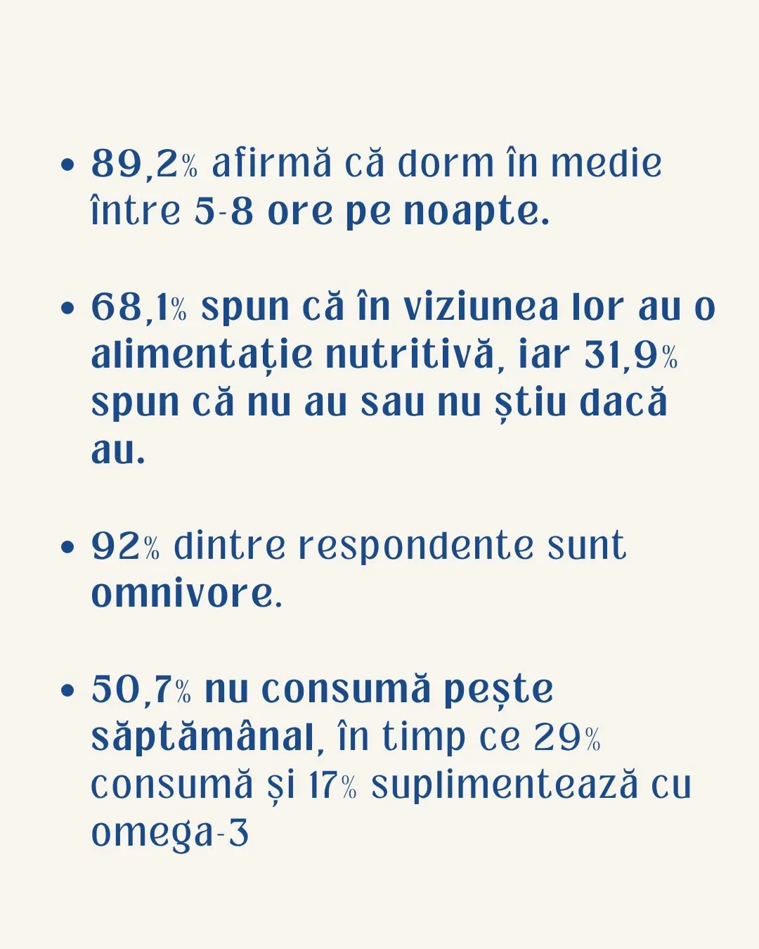 • 89,2% atirmă că dorm în medie