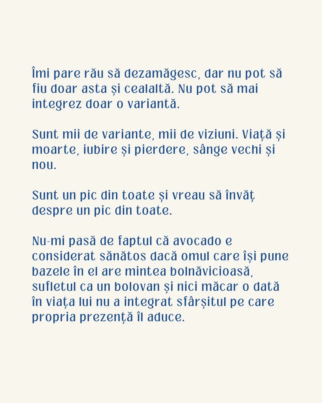 îmi pare rău să dezamăgesc, dar nu pot så