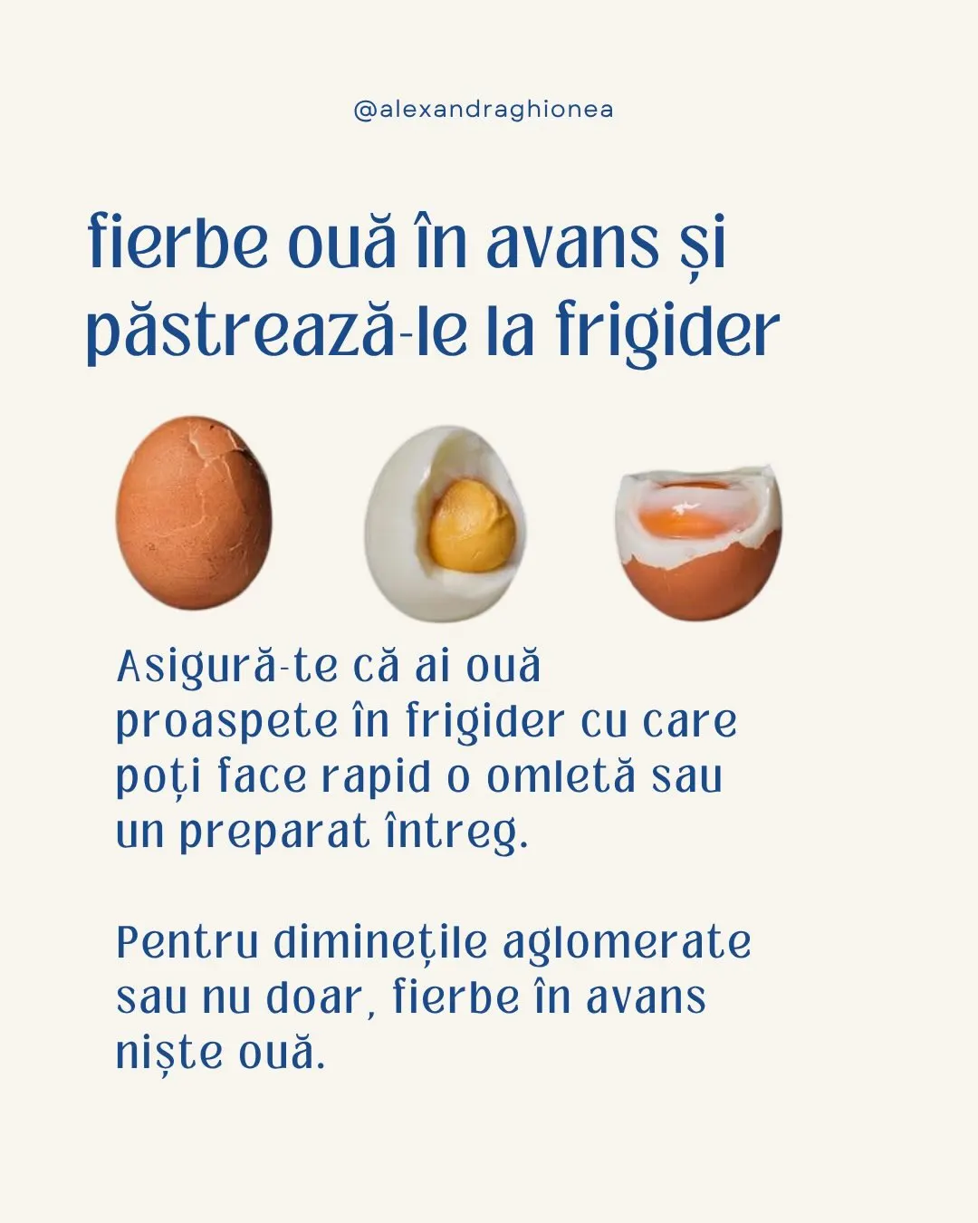 fierbe ouă în avans și