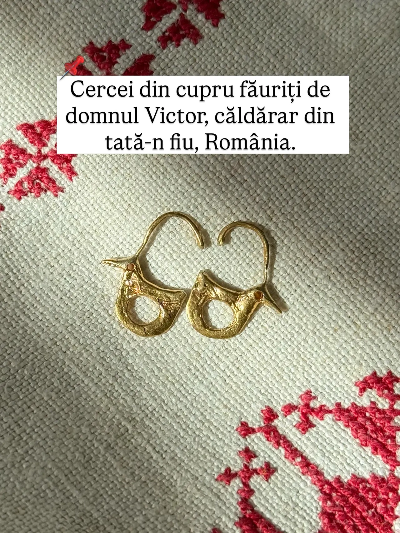 Cercei din cupru făuriți de