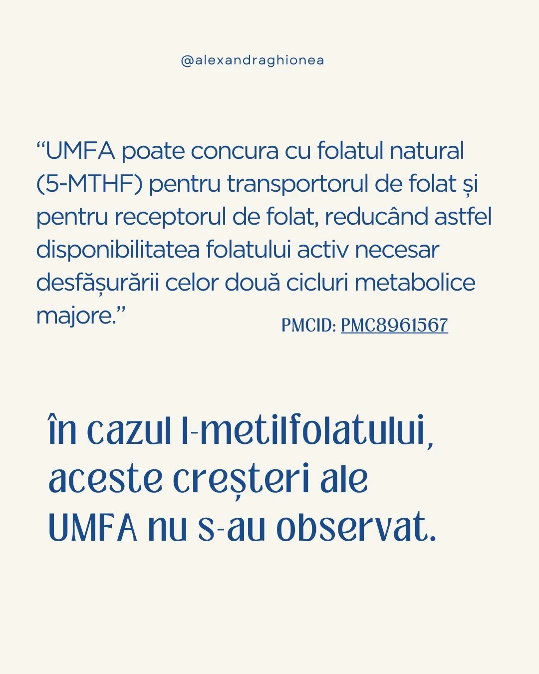 "UMFA poate concura cu folatul natural