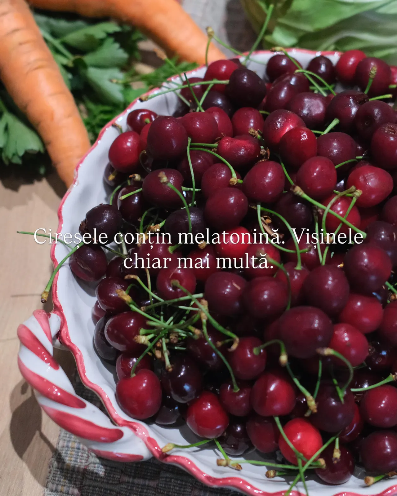 Ciresele conțin melatonina. Visinele
