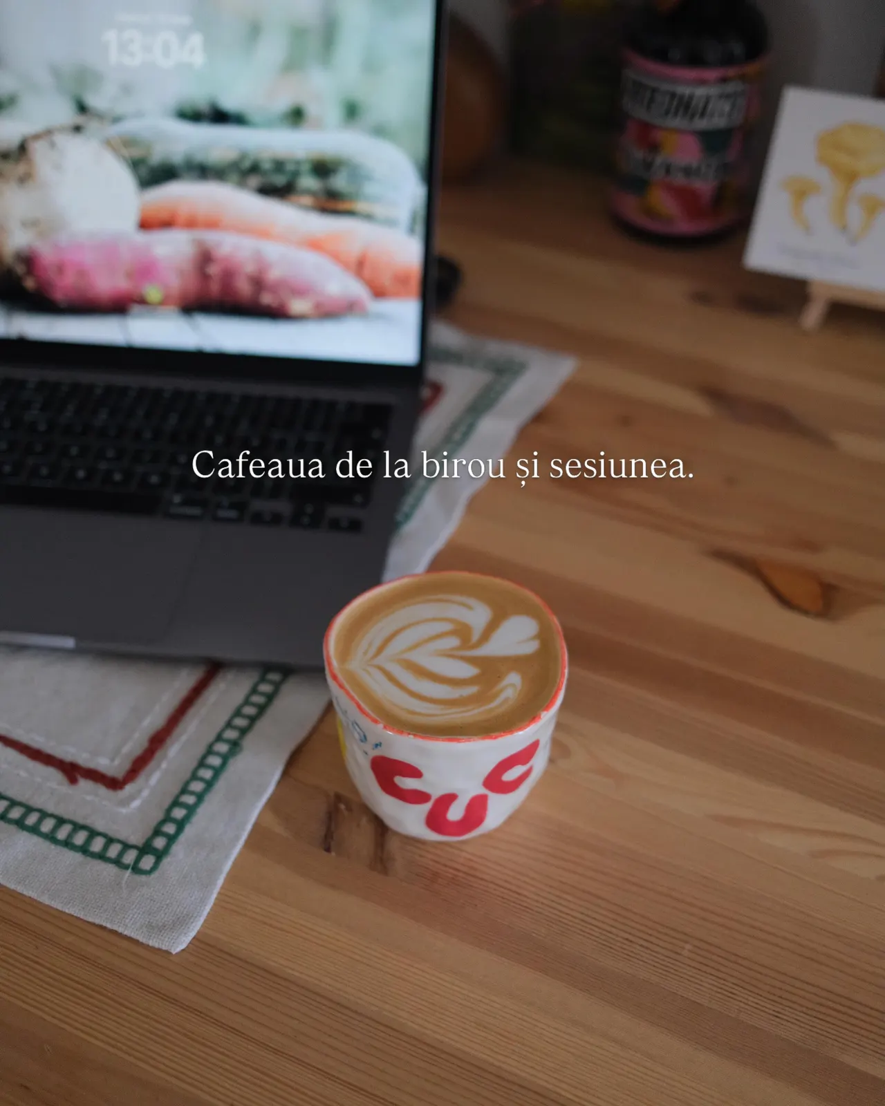 Cafeaua de la birou și sesiunea.