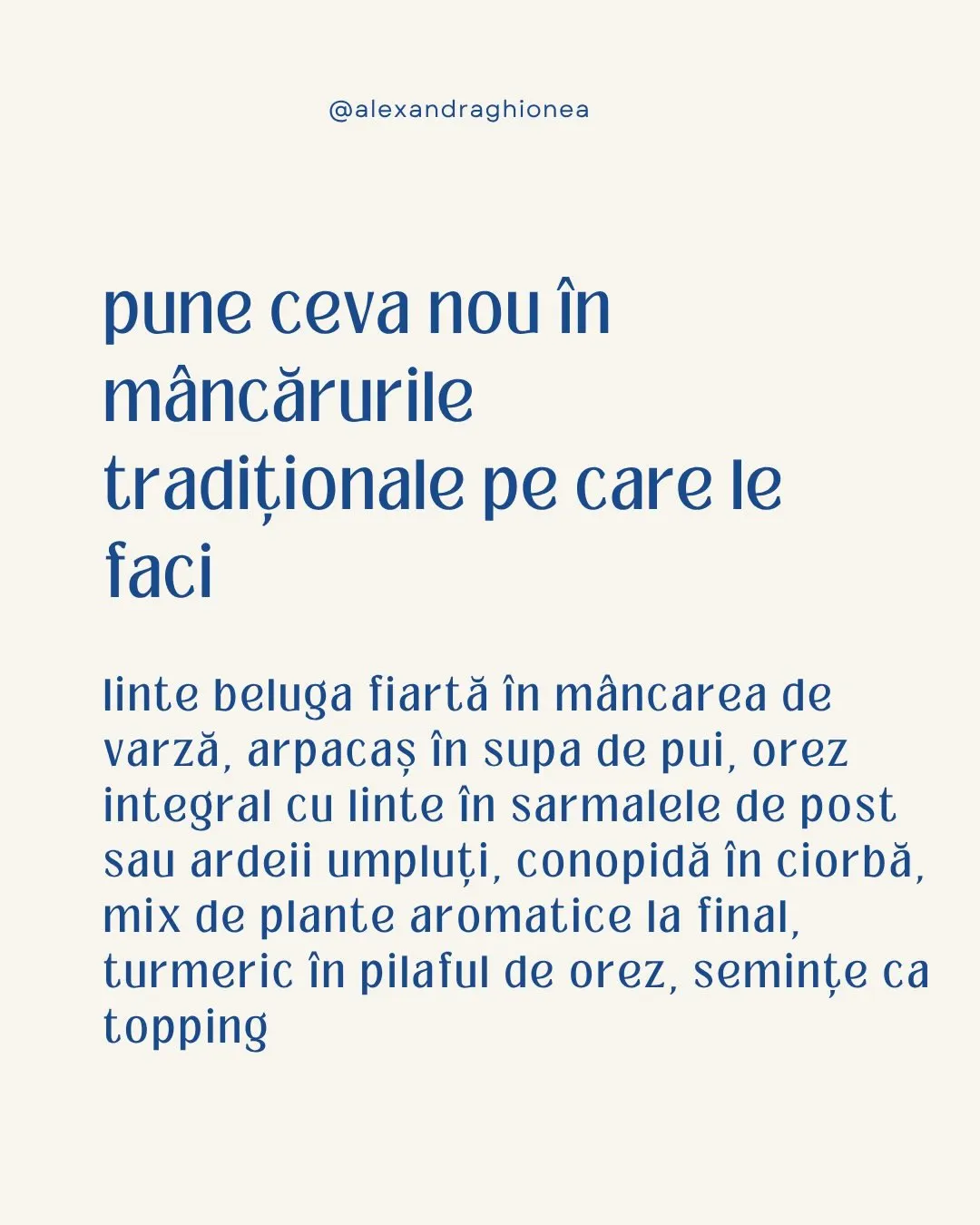 pune ceva nou în
