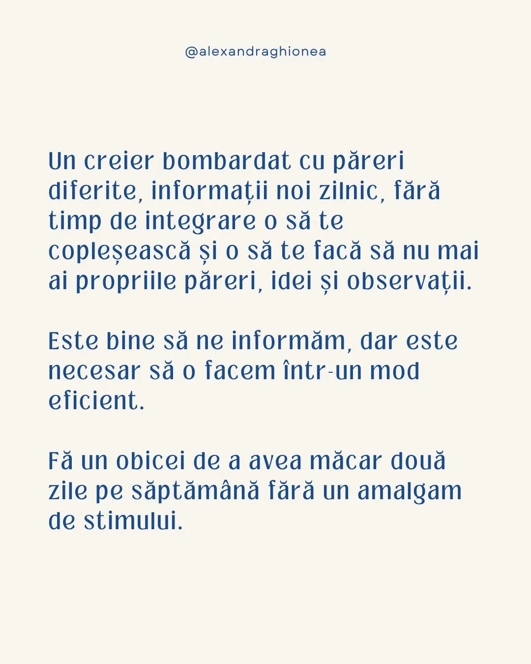 Un creier bombardat cu păreri