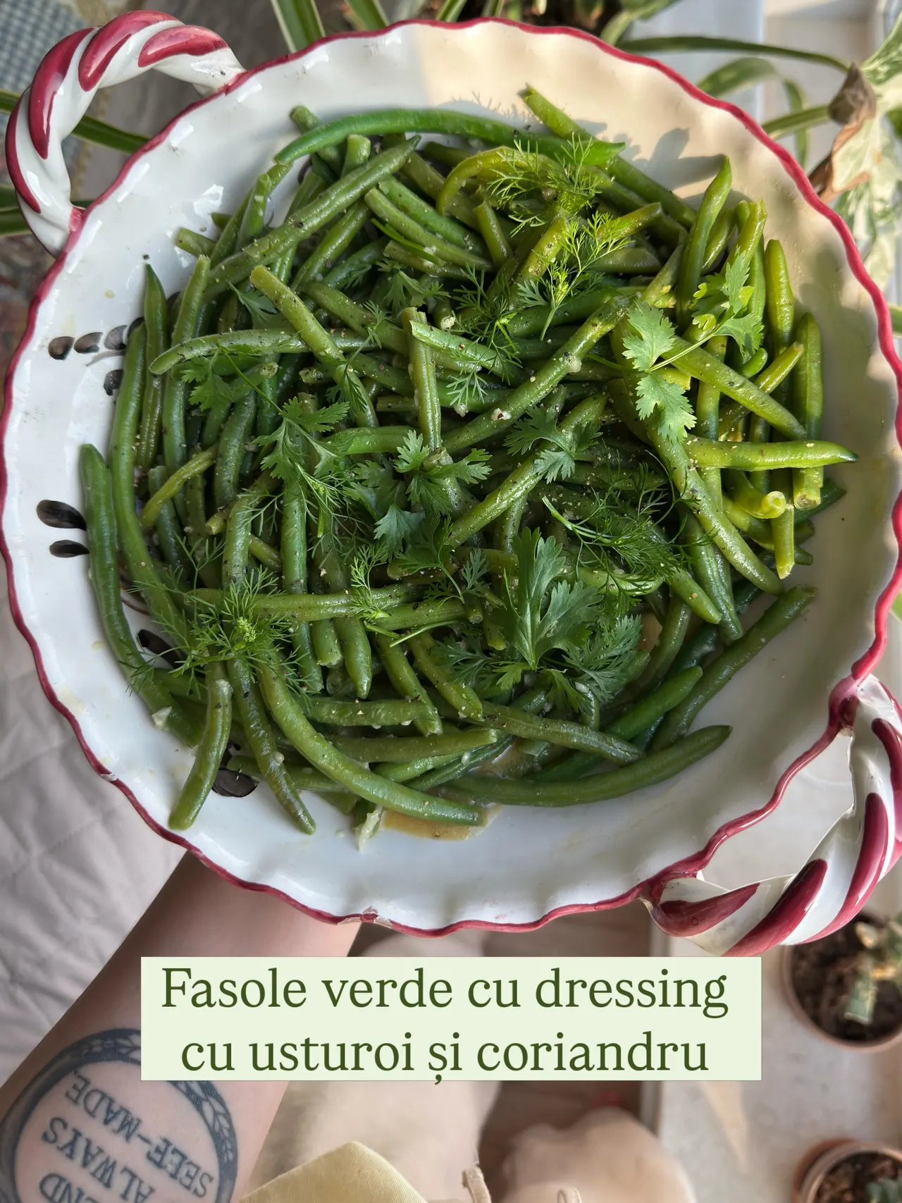 Fasole verde cu dressing