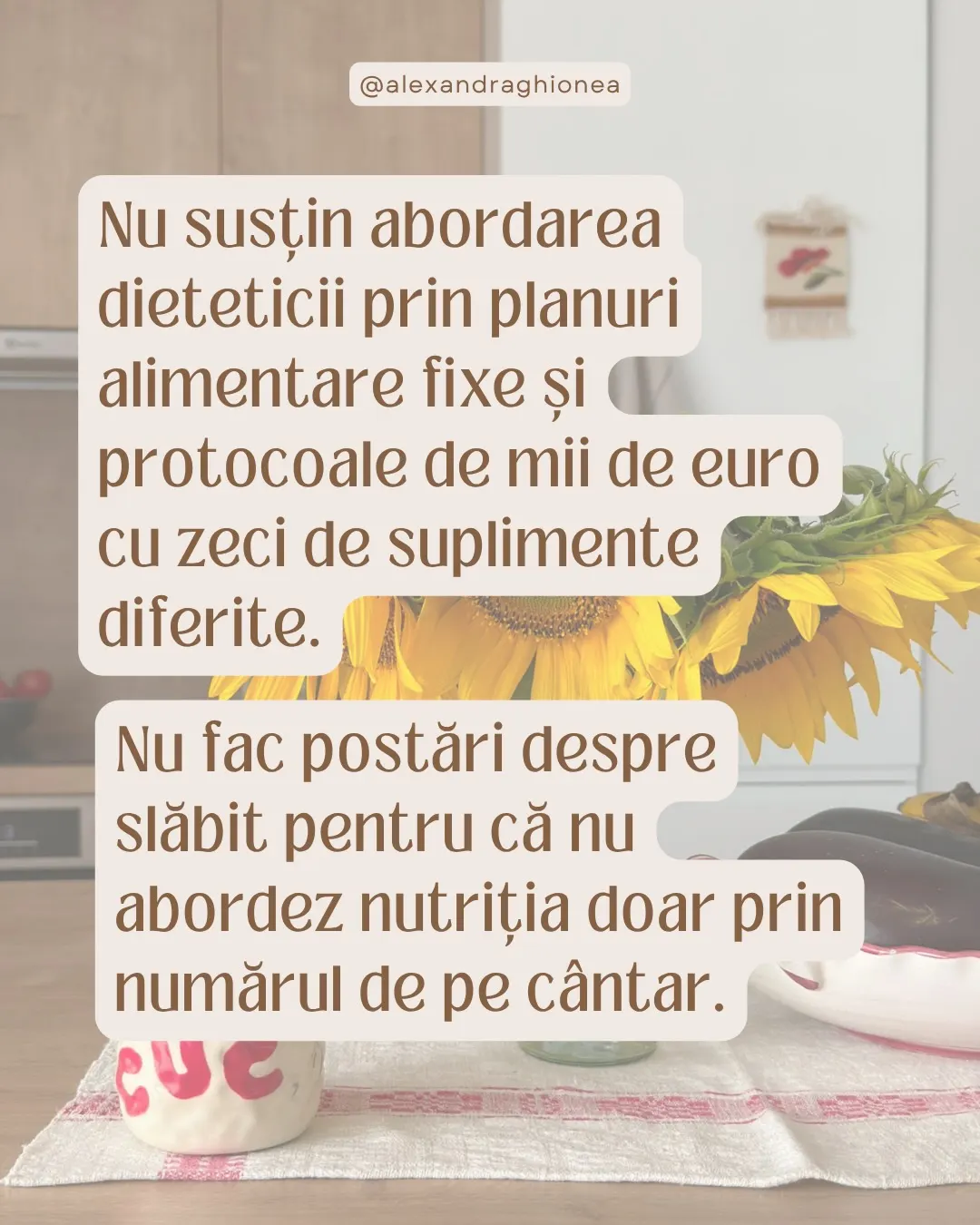 Nu susțin abordarea