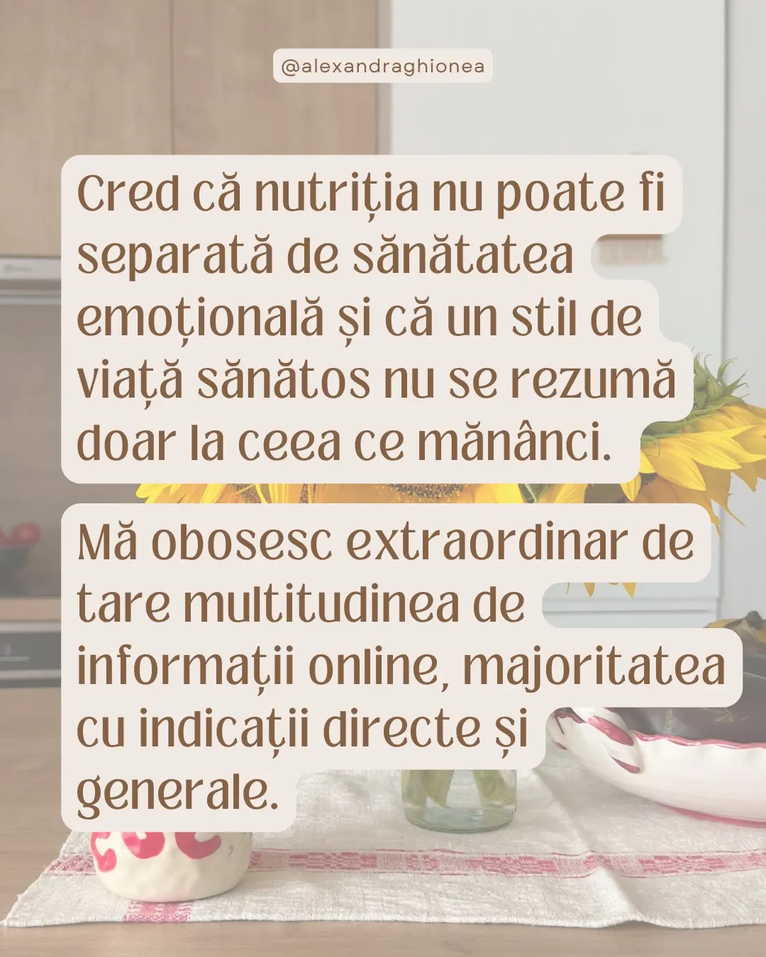Cred că nutriția nu poate fi