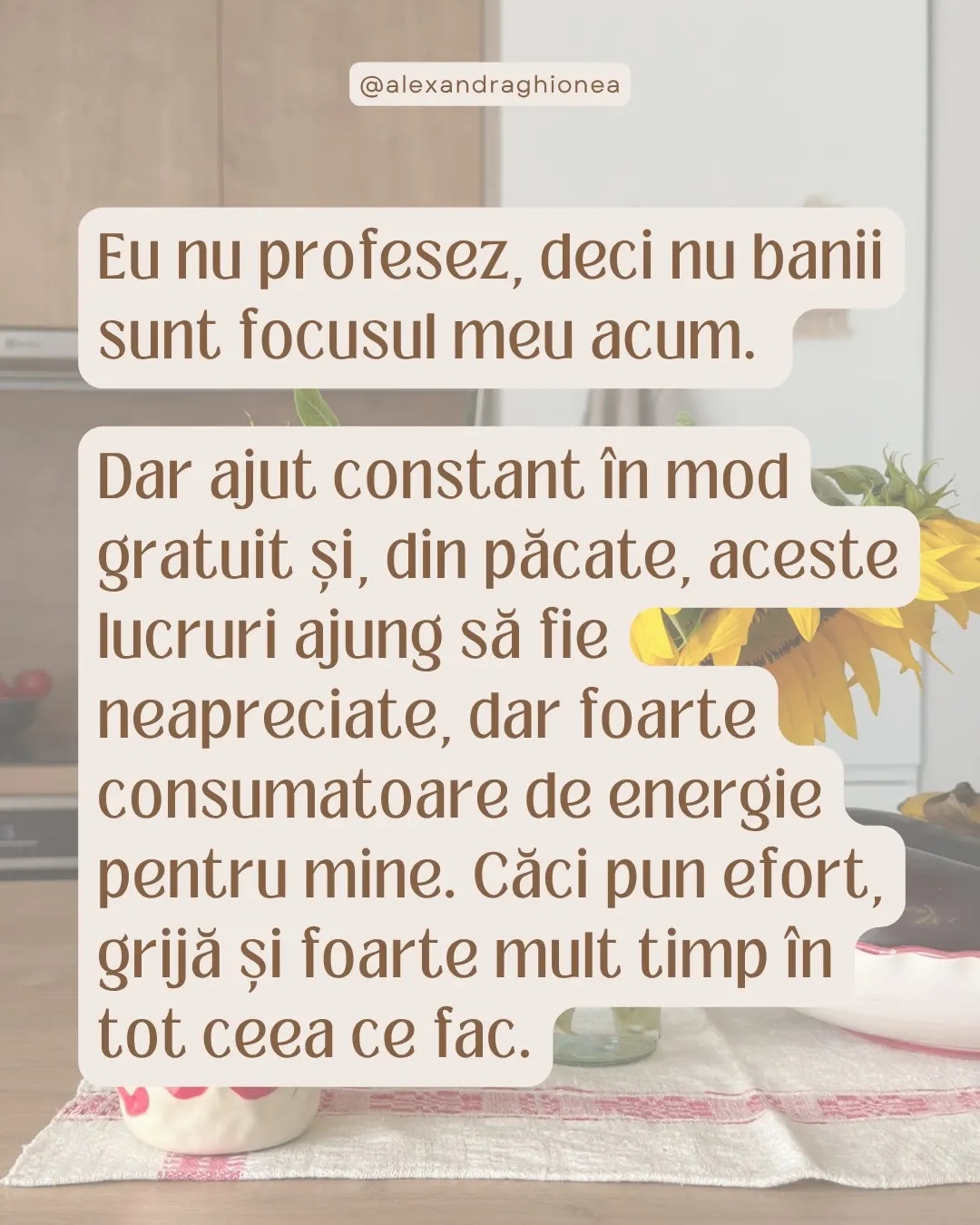 Eu nu profesez, deci nu banii