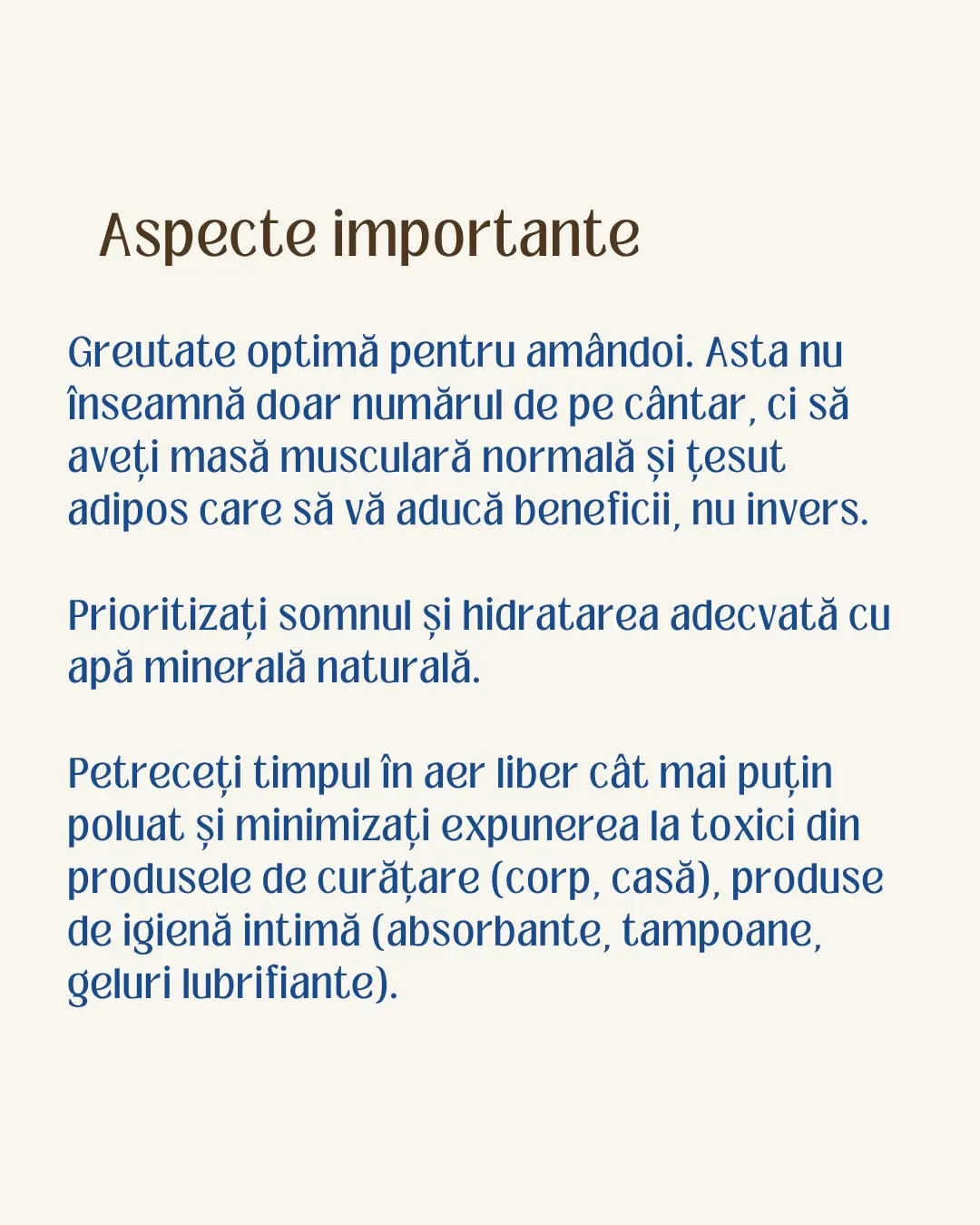 Aspecte importante