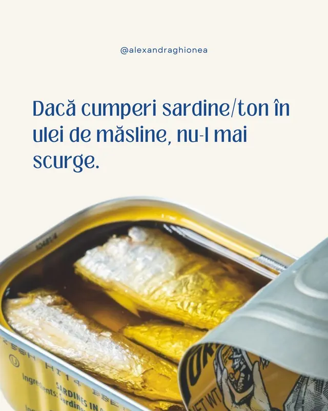 Dacă cumperi sardine/ton în