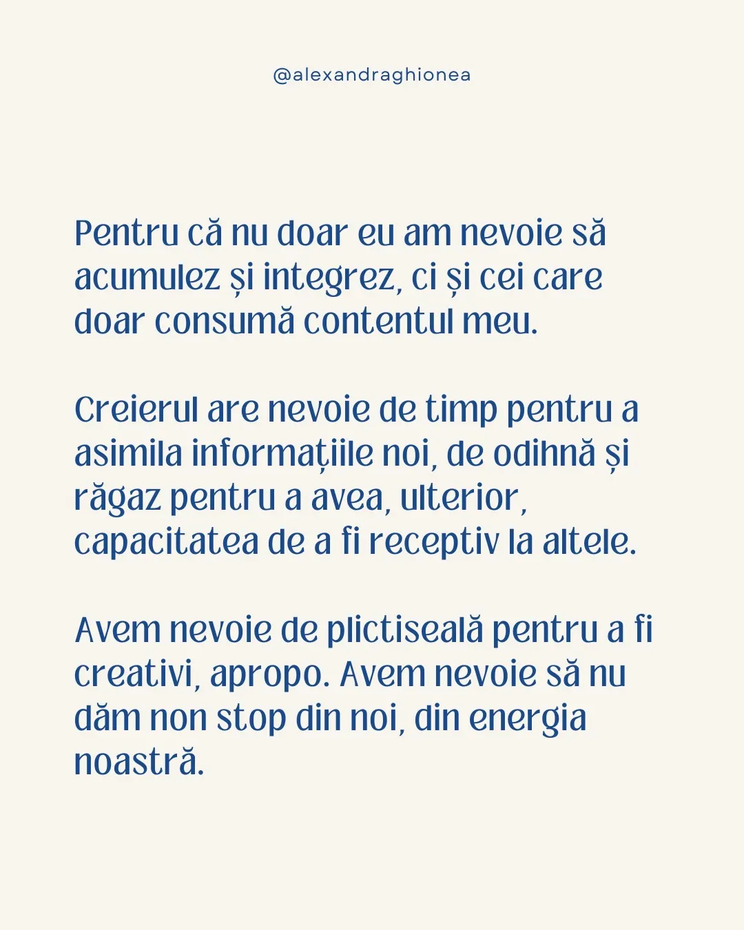 Pentru că nu doar eu am nevoie så