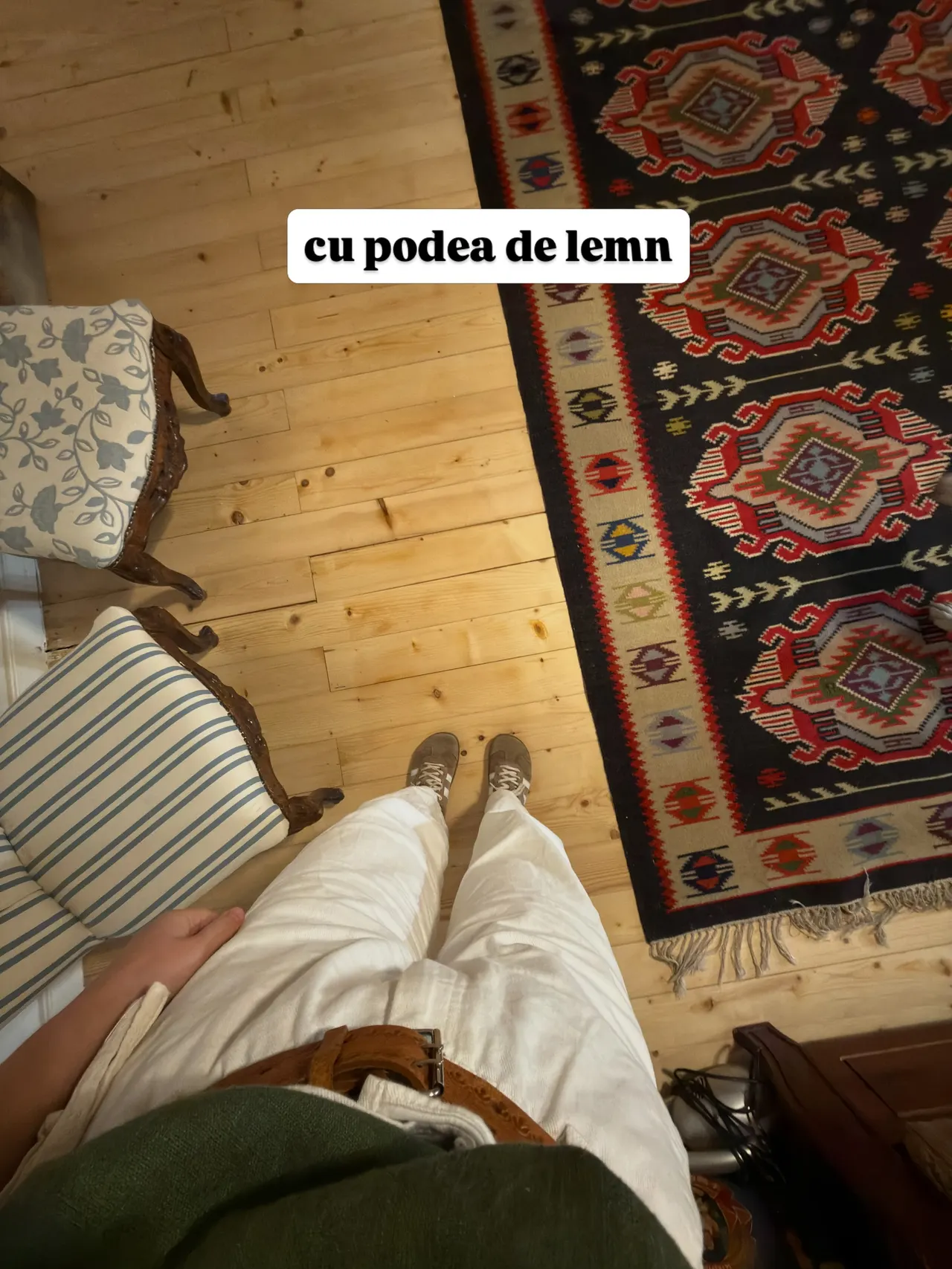 cu podea de lemn